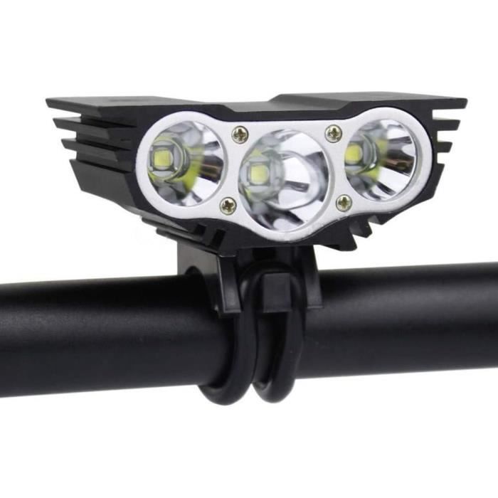 Lumière De Vélo à Piles INOOMP - IP65 étanche, Support Réglable Pour Guidon Ou Casque - 5,6x4,3 Cm, Noir