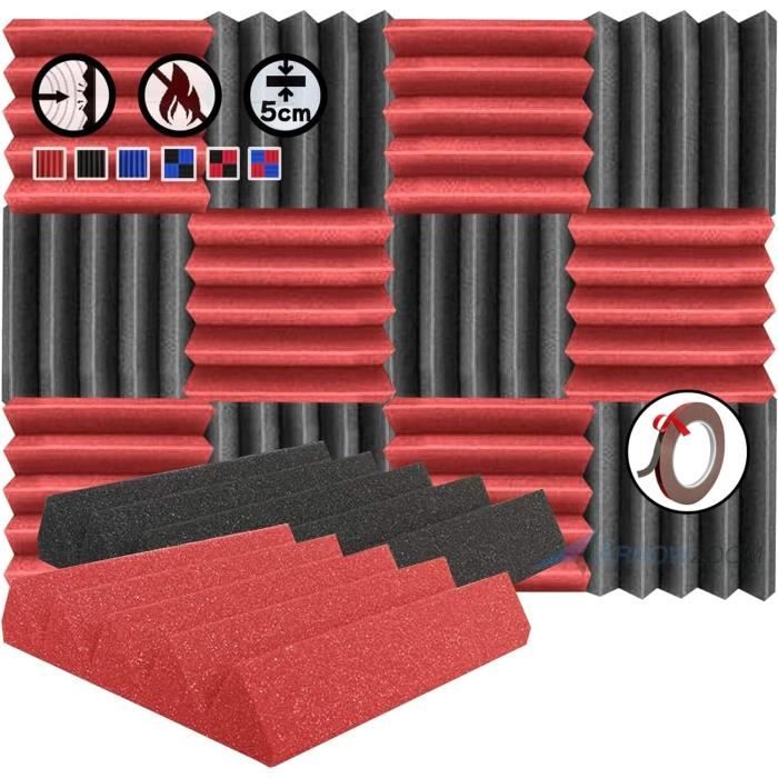 12 Polyurethane Wedge Panneaux Mousse Acoustiques 25x25x5cm Correction — free download