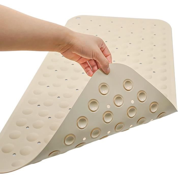 Tapis De Douche Antidérapant Transparent 100x40cm - PVC Avec Ventouses Pour Salle De Bain