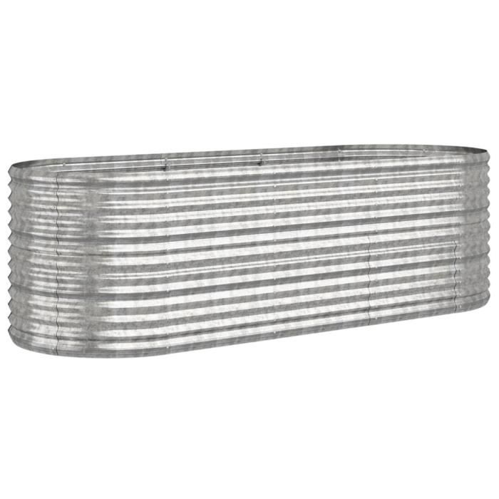 FAMIROSA Lit Surélevé De Jardin Acier Enduit De Poudre 544x100x36cm