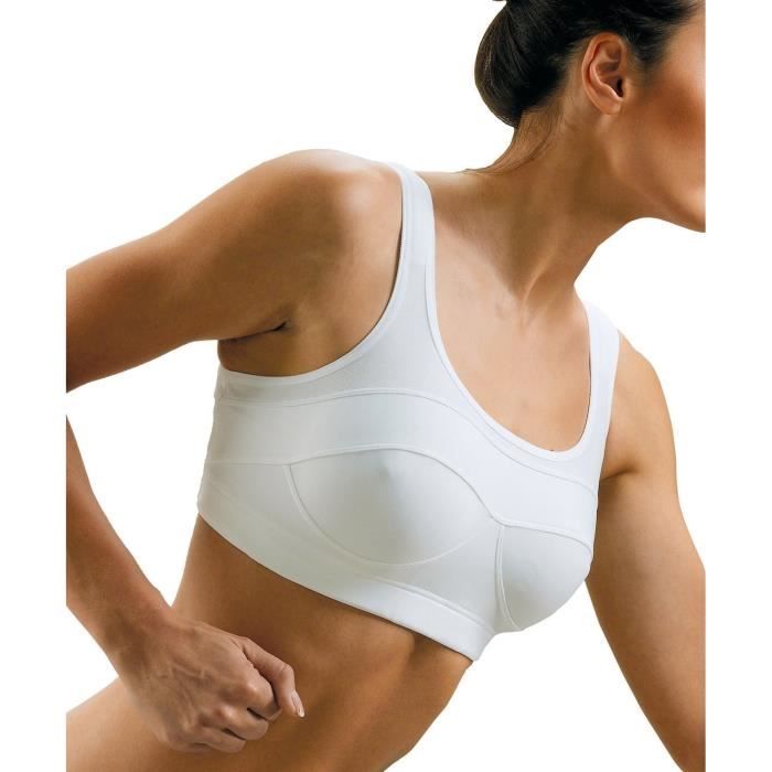Brassière de running THUASNE Topstrap1 pour femme Blanc sans