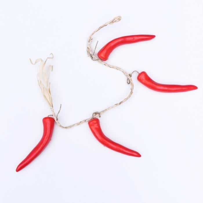 Artificielle Réaliste Rouge Piment Cordes Suspendu Faux Fruits Légumes 