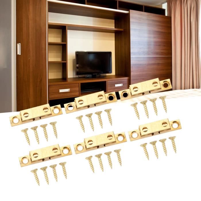 Porte Armoire Tiroir Placard 9.5mm Arbre Dia Laiton Boule En Laiton Loquet Loquet Catcher 5 Ensembles