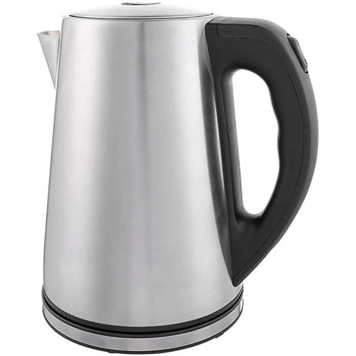 Lehmann Bouilloire Électrique Acier Inoxydable 1.8L 2200W - Rapide, Arrêt Auto, Sans BPA, Idéale Thé Café Bébé, Argent