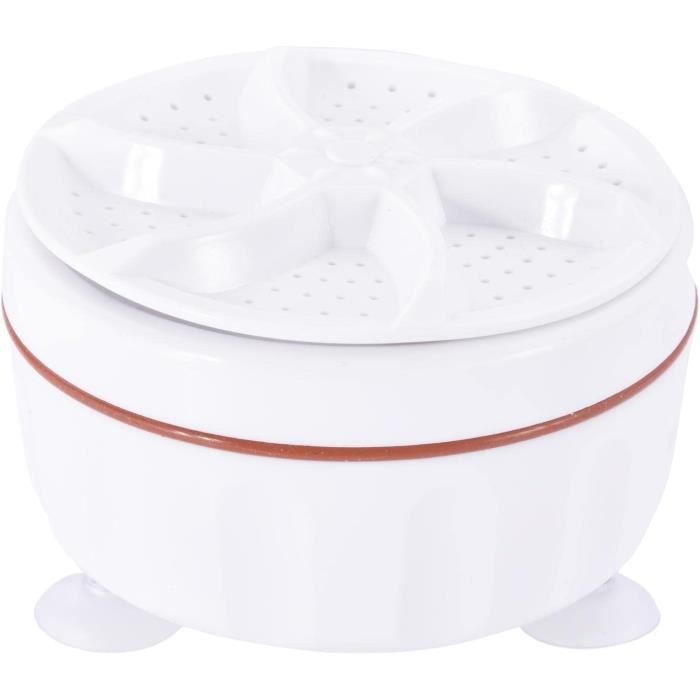 Mini Turbo Machine à Laver Avec Minuterie Réglable Multifonction, USB Alimenté Portable Mini Turbo Rondelle Pour Les Petits Vêtements Et Le Lavage De La Vaisselle (GRAY