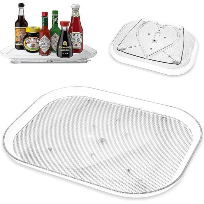 Tidyard Lazy Susan Organiseur de plateau tournant pour réfrigérateur