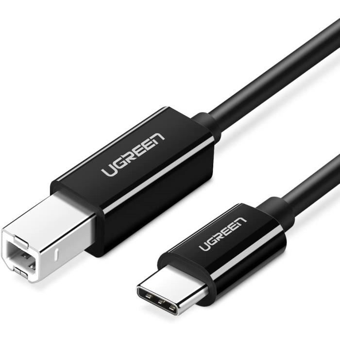 UGREEN Câble Imprimante USB C Mâle vers USB B Mâle, 1M - Cdiscount  Informatique