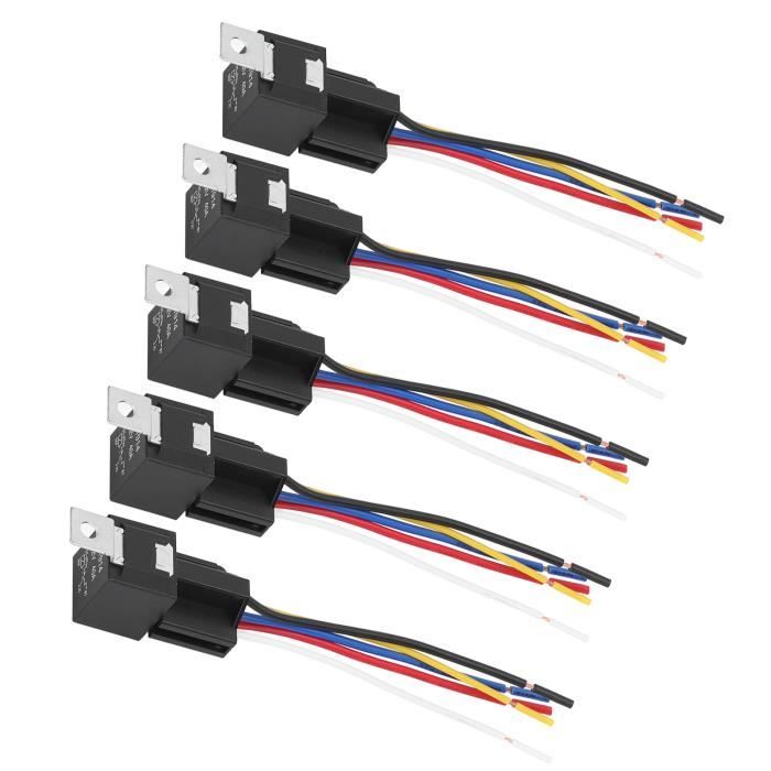 Voiture Relais 12V, Relais Automobile 4 Broches SPST avec