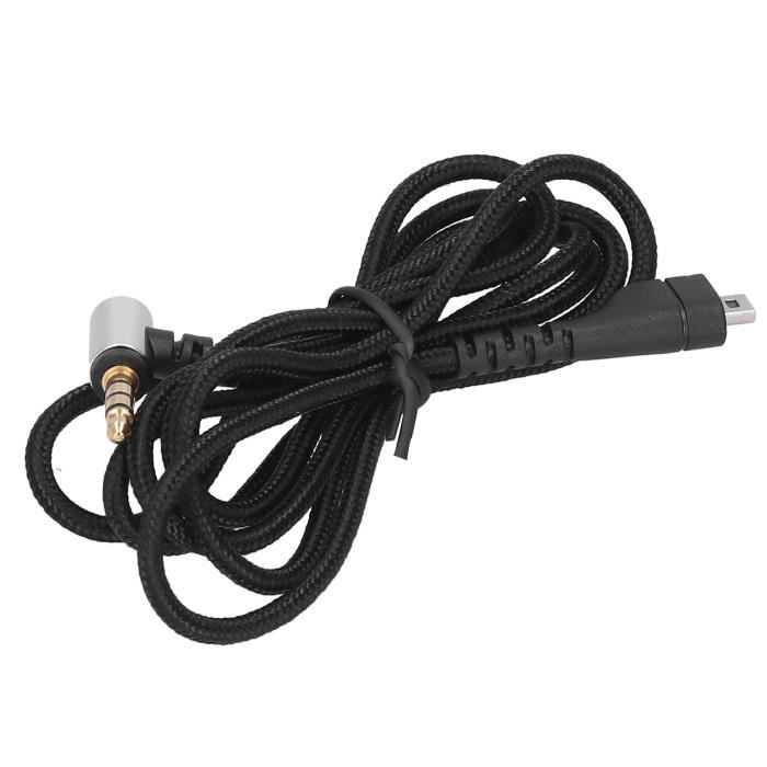 Câble Audio Adhiper Pour Casque SteelSeries Arctis - 2m Bleu Tressé - Remplacement Pour Arctis 3/5/7/Pro
