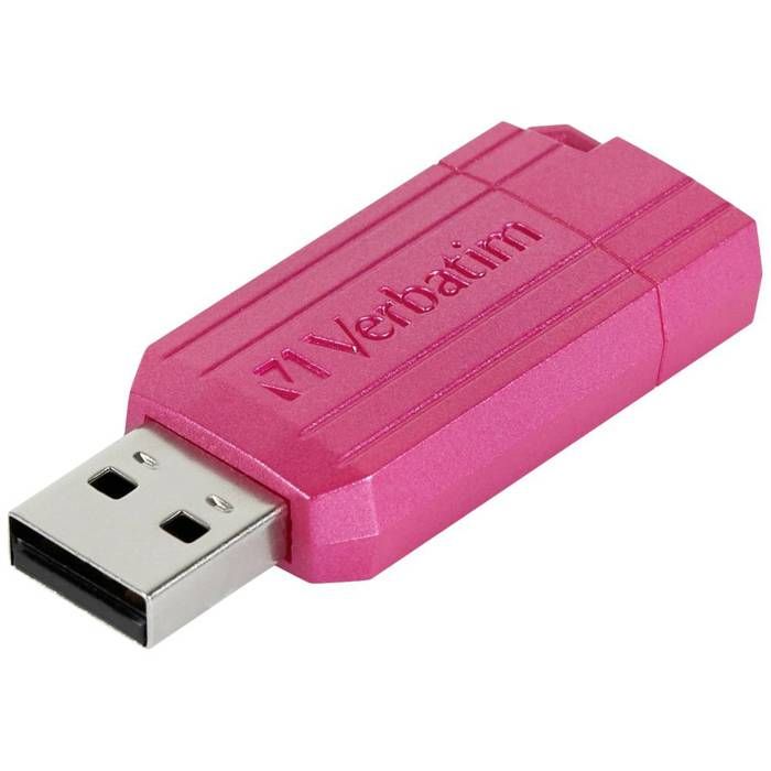 Verbatim USB DRIVE 2.0 PINSTRIPE Clé USB 128 GB rose 49460 USB 2.0
