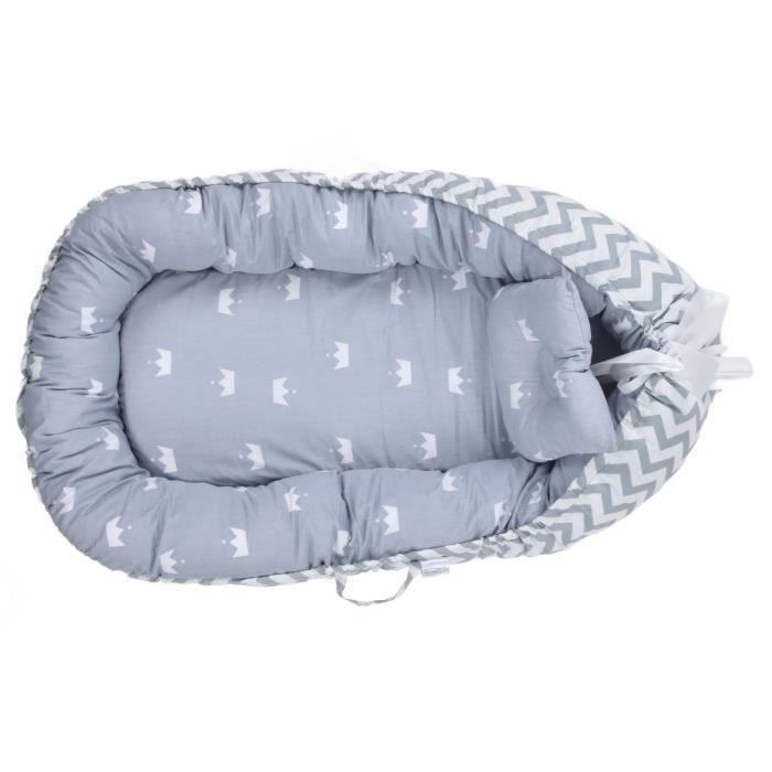 Vvikizy Chaise longue pour bébé Nid de Lit de Chaise Longue Bébé Berceau Nouveauné Portable
