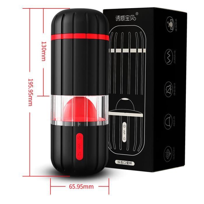 Masturbateur Automatique électrique INTOYOU Pyro - Rotation, Va-et-vient Réaliste, Recharge USB, Noir