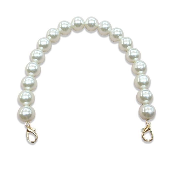 HAOBIN Chaîne De Sac à Main En Perles D'Imitation 100 Cm - Bandoulière Perles Pour Sac