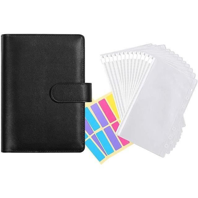 Lot 134 Feuilles Recharge A5 6 Anneaux + Accessoires - Papier à Pois Pour Classeur