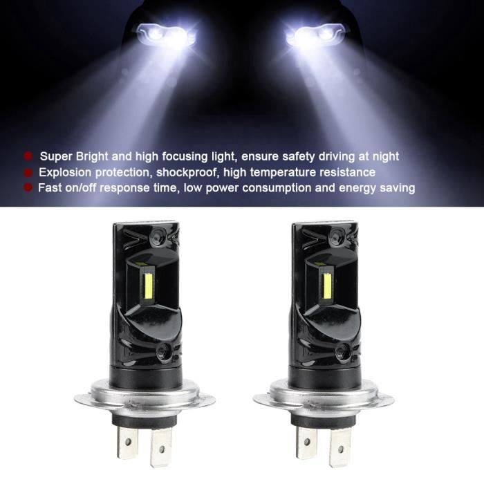 110W Mini H7 CSP Chip LED Voiture Lampe Kit Phare Conduire Feux Blanc Ampoule 2x 