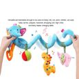 Jouets pour poussettes (éléphant bleu) - Jouet Enfant - Spirale d'Activités Bébé  - Jouets d'Éveil Puériculture - Garçon et Fille-1