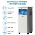 SHINCO 7000BTU Climatiseur Portable avec Fonction de Déshumidificateur, Ventilateur, 2 Kits Fenêtre, Minuteur 24h-1