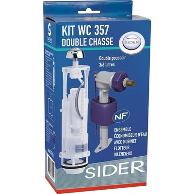 Kit De Mécanisme De Chasse Double Débit Pour WC - Modèle 357 Rénovation