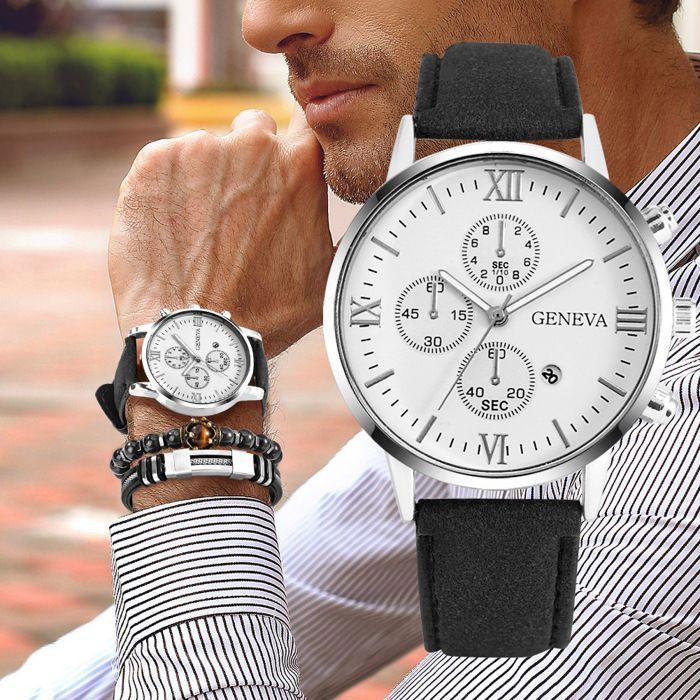 Montre + Manchette Etoilé Femme Bracelet Cuir Quartz Heure Bijoux Montre + Manchette Etoilé Femme Bracelet Cuir Quartz Heure Bijoux