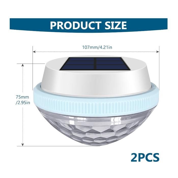 Boule lumineuse piscine solaire flottante BULY40 LED RGBW IP68 étanche