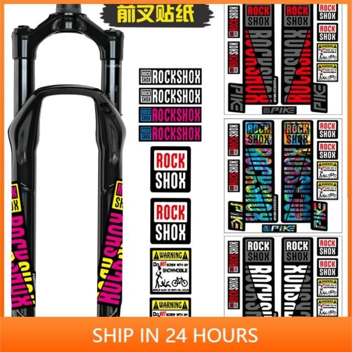 Autocollants De Fourche Rock Shox Reba 2016 – Rouge Mat – Résistants à L’eau Et UV – Personnalisez Votre VTT