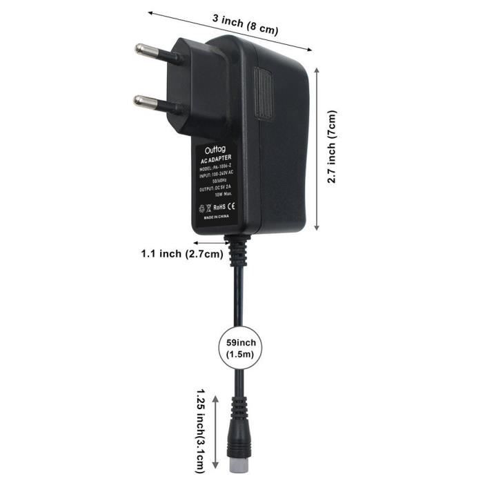 Chargeur d'adaptateur d'alimentation AC - DC 5V 2A pour Android TV Box X96  AIR - Cdiscount Informatique
