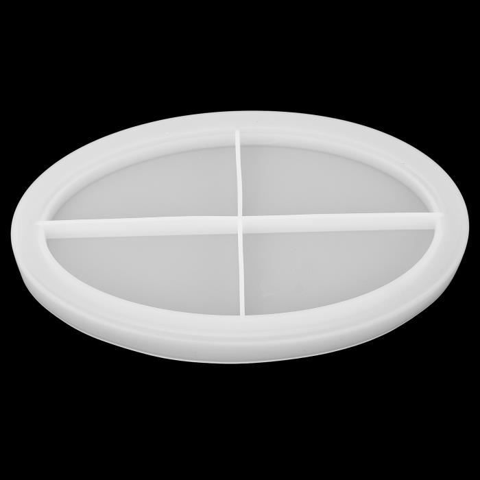 Moule en silicone pour boîte de rangement ovale - Moule en béton pour plateau en forme de bateau - Moule en plâtre pour plateau à bijoux - Moules en résine pour plateau
