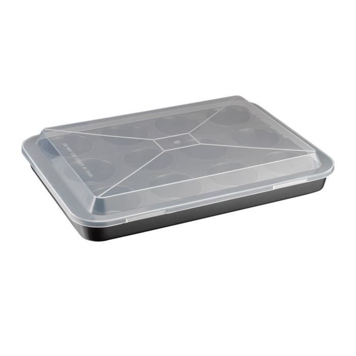 TEFAL AIRBAKE Moule 12 muffins J0825115 noir - Cdiscount Maison