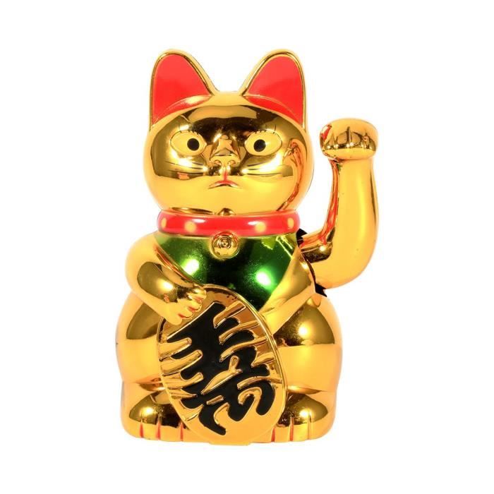YID Chat accueillant Lucky Cat Waving Arm Waving Cat Wealth Fortune Lucky Cat Good Luck Cat Bureau pour linge tirelire Cdiscount Maison