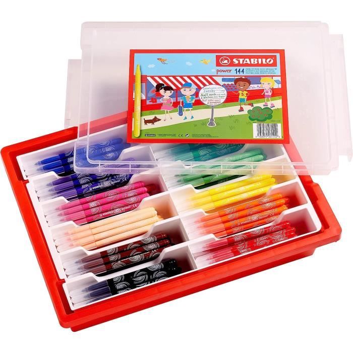 Feutre de coloriage - power - Recharge schoolpack x 12 feutres pointe  moyenne - Rouge[A876] - Cdiscount Beaux-Arts et Loisirs créatifs