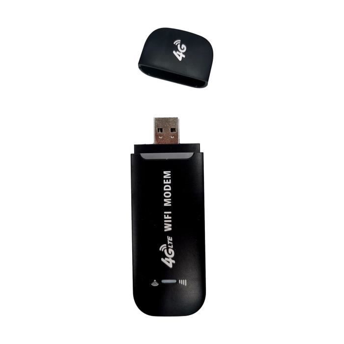 Dongle de modem USB 4G LTE avec poche pour carte SIM déverrouillée  Adaptateur réseau sans fil WiFi 150 Mbps Routeur WiFi Hotspot