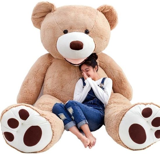 Ours en peluche XXL pour enfants de tous âges avec rembourrage en coton  marron 135 cm VidaXL - Habitium®