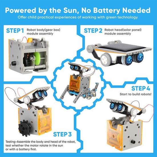 Robot Solaire 13-en-1 – 168 Pièces, Motorisation 2 En 1, Terre & Eau