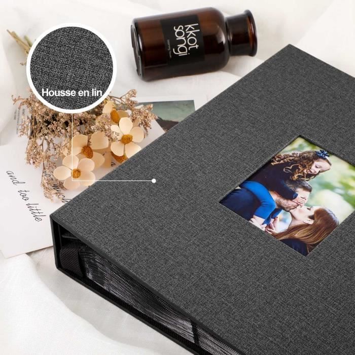 Album Photo Traditionnel 10x15 Pochette, Album Photo de Classe avec  Pochette Plastique 600 Horizontal Vertical Photos Noir : :  Cuisine et maison