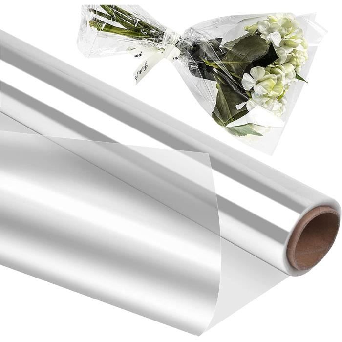 Papier Cellophane - Rouleau Transparent 40Cm X 30M Emballage Fleuriste  Emballages Cadeaux Film Fleurs - Cdiscount Beaux-Arts et Loisirs créatifs