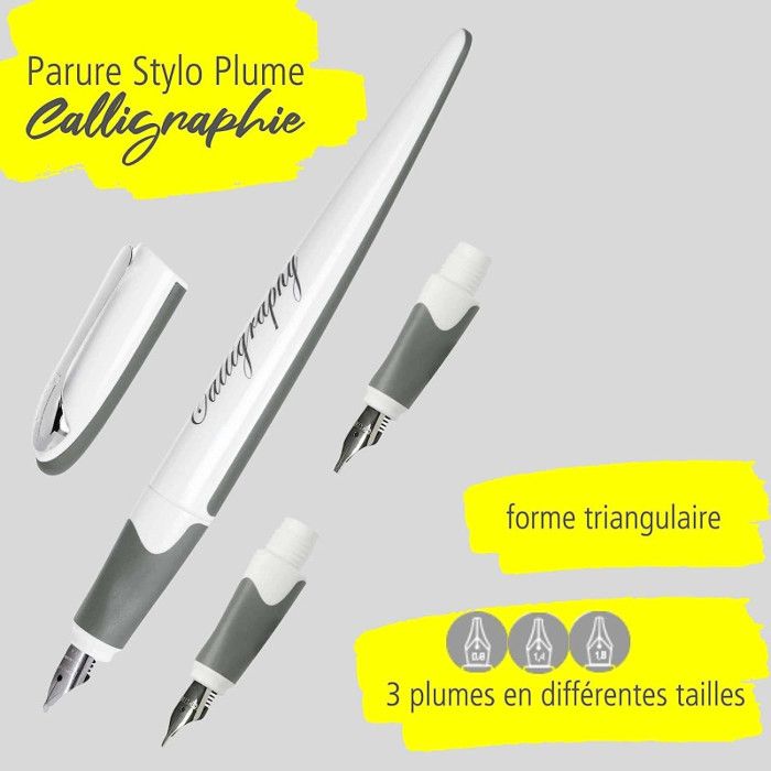 Stylo Plume Transparent Online Bachelor - Plume Calligraphie 0,8 Mm, Ergonomique Avec Convertisseur, Parfait Pour Bullet Journal Et Lettrage