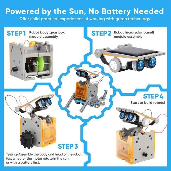Robot Energie Solaire 14 en 1 Buki France jouet construction programmation éducatif véhicule Robot Energie Solaire 14 en 1 Buki France jouet construction programmation éducatif véhicule