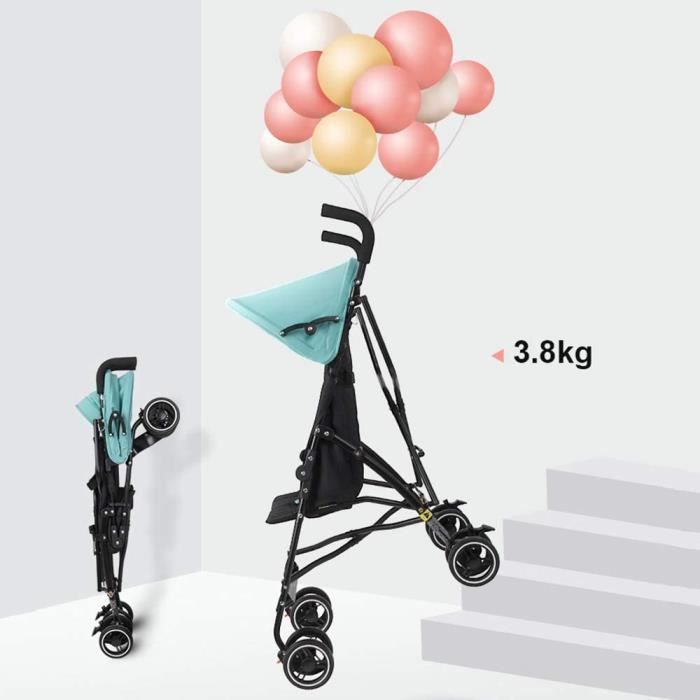 Poussette Canne Bébé Pliable Inclinable légère Compacte de Voyage