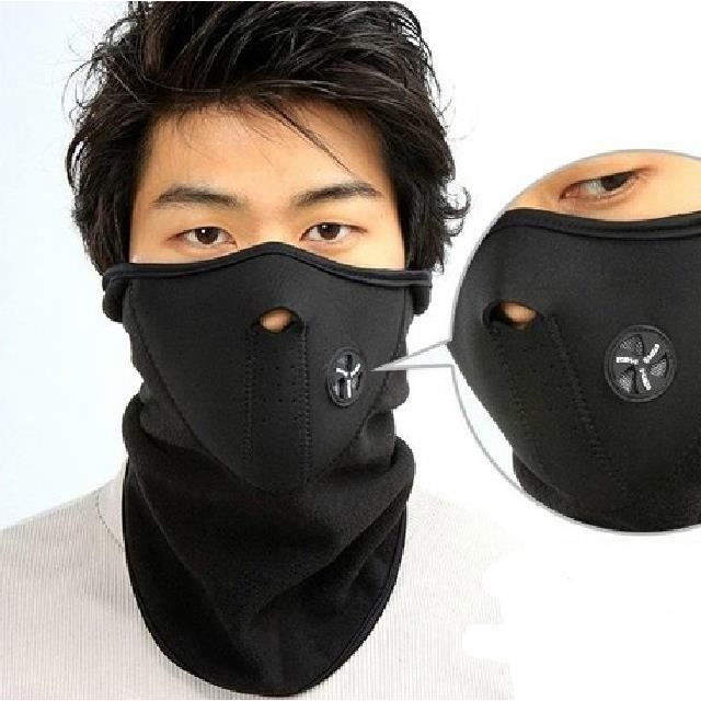 Acheter Masque cache-oreilles en polaire, masque thermique d'hiver, demi- masque créatif pour homme