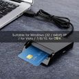 Dioche lecteur de carte d'identité Lecteur de carte à puce multifonction USB2.0 pour M2 / MS / Banque / ID / SIM / Mémoire /-3