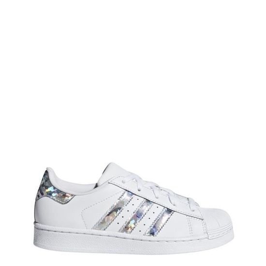 Chaussures de lifestyle enfant adidas Superstar - Blanc - Cuir - Lacets  Blanc/blanc/blanc - Cdiscount Chaussures
