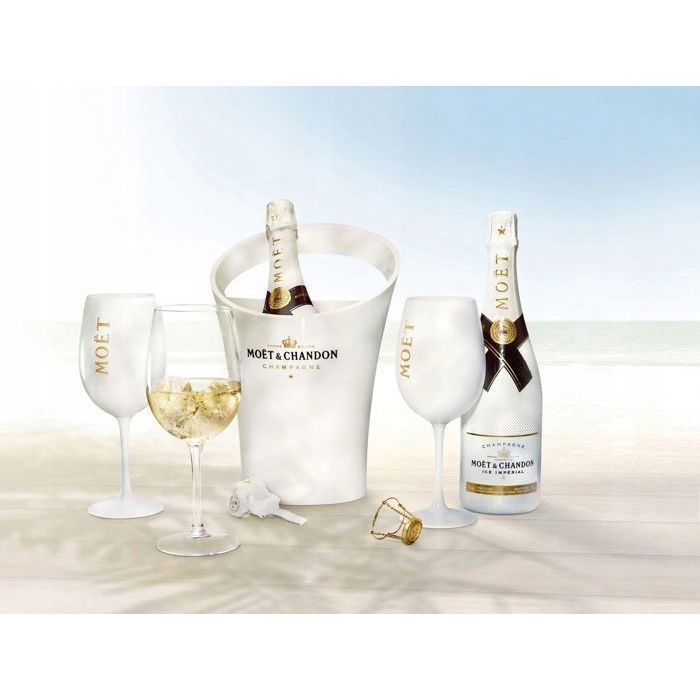Seau à Champagne Moët & Chandon Plaqué Argent - Accessoire De Décoration Ou Pour Rafraîchir
