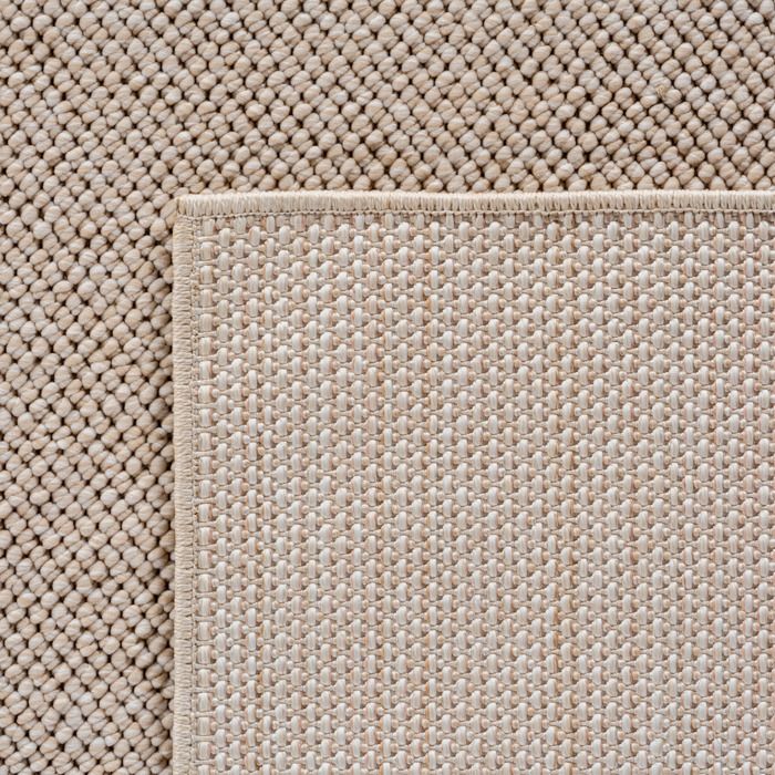 Carpettex Tapis boho scandinave Crème uni 200x290 cm, Tapis pour le salon et la chambre à coucher, Tapis lavable grande taille - Maison