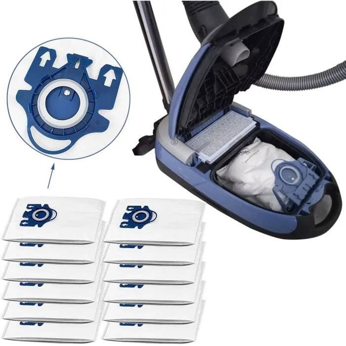12 Sacs Aspirateur Miele GN 3D + Filtres - Compatible Classic C1, Complete C2/C3, Série S