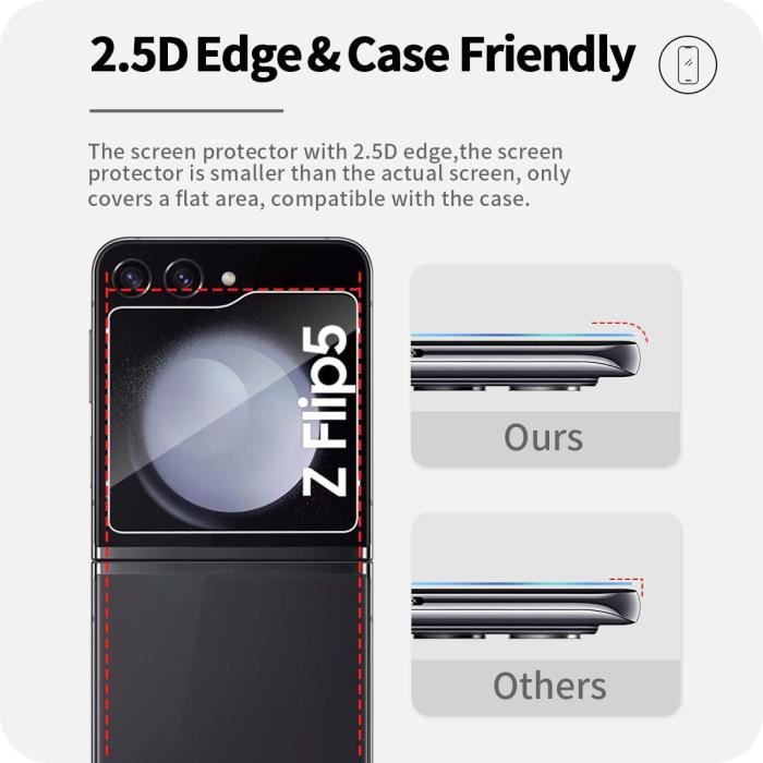 2x BROTECT HD-Clear Film de protection d'écran pour Samsung Galaxy Z Flip 5  (Avant+Arrière)