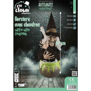 P'tit Clown Automate Zombie Sur Balançoire – 80 Cm, Animatronique Avec Effets Sonores Et Lumineux – Déco Halloween Effrayante, Piles 3xAA Non Incluses