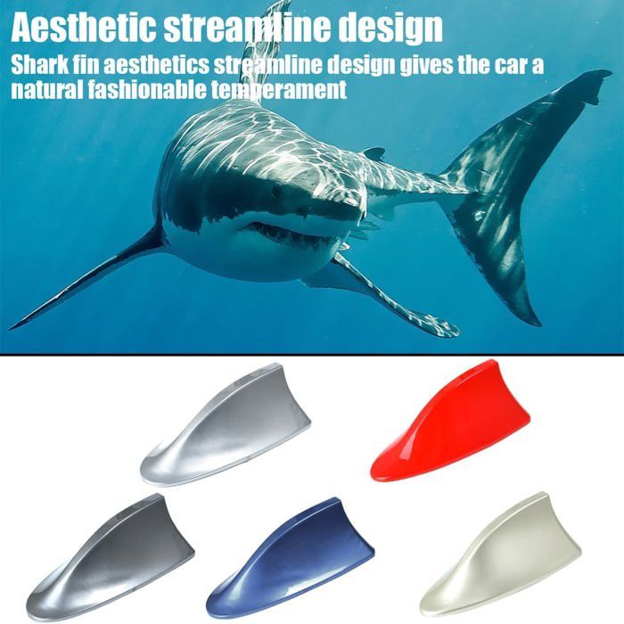 Antenne Aileron De Requin Universelle - Améliore Le Signal Radio, Design ABS Noir