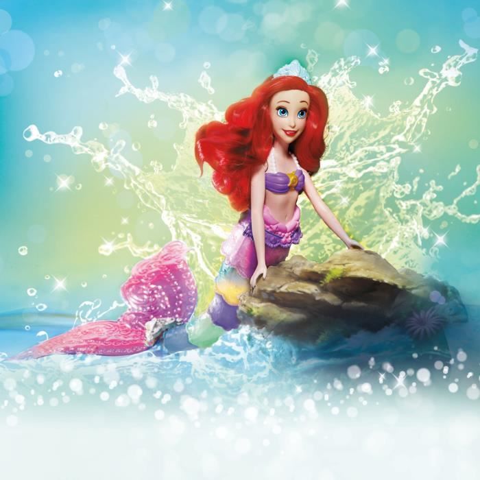Poupée Ariel sirène Arc-en-ciel - Disney Princesses - Jouet aquatique -  Enfants dès 3 ans