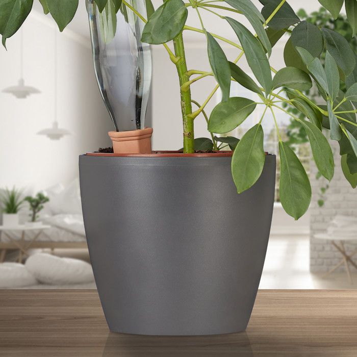 Relaxdays Lot De 4 Cônes D’Arrosage En Argile - Arrosage Automatique Plantes Et Bouteilles PET 1,5L