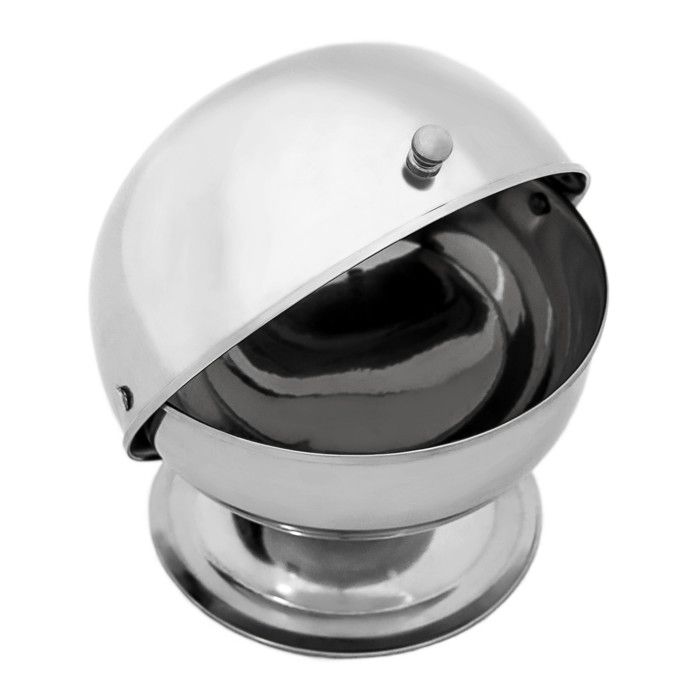 Sucrier En Acier Inoxydable Avec Couvercle Rabattable - Grand Contenant 473 G Pour Sucre, Bonbons, Noix, Idéal Cuisine, Bureau, Restaurant